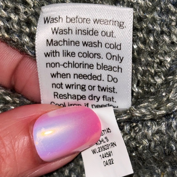 Lauren Conrad | Metallic Cable Knit Sweater | Green Shimmer Pullover | Size L - Picture 11 of 11